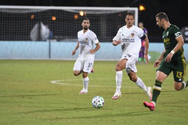 Los Angeles Galaksisi, 14 Temmuz 2020 'de Orlando Florida ABD' deki ESPN Vahşi Spor Dünyası 'nda düzenlenen MLS Sırt Turnuvası sırasında Portland Timbers ile karşı karşıya geldi..