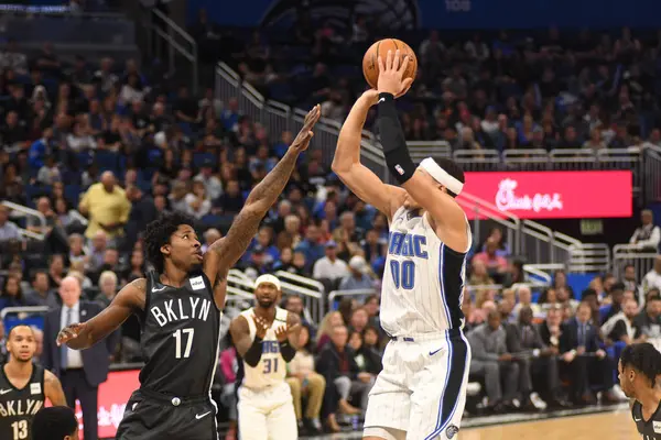 Orlando Magic Accueille Les Brooklyn Nets Amway Center Orlando Floride — Photo