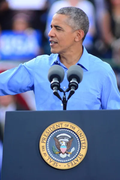 Presidente Barack Obama Habla Mitin Campaña Estadio Heritage Park Osceola — Foto de Stock