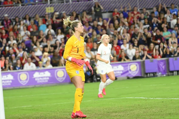 Usa England Match 2020 Shebelieves Cup Exploria Stadium Orlando Florida — стокове фото