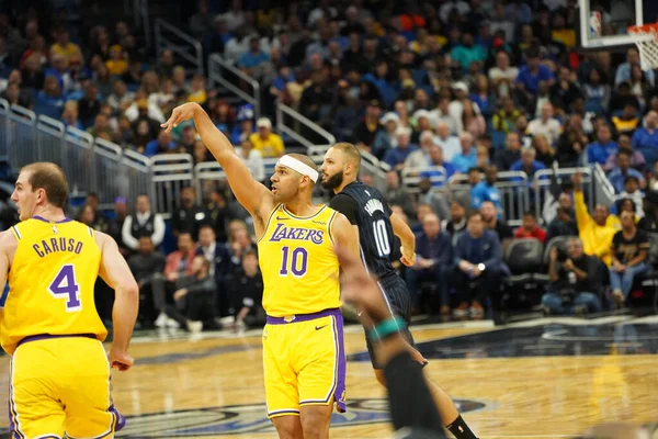 Orlando Magic Acoge Los Angeles Lakers Amway Center Orlando Forida — Foto de Stock