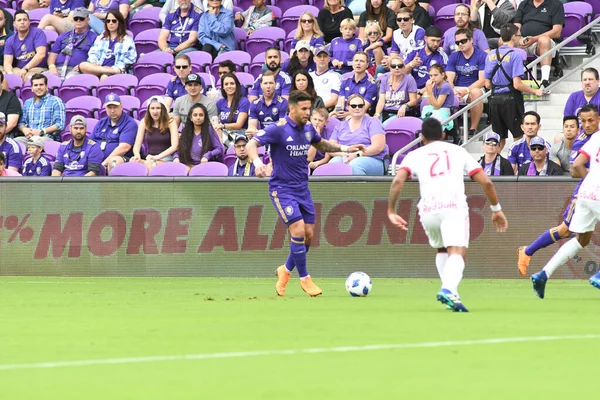 Orlando City Gastheer Van New York Red Bulls Het Exploria — Stockfoto