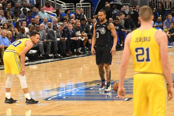 Orlando Magic Gastheer Van Golden State Warriors Het Amway Center — Stockfoto