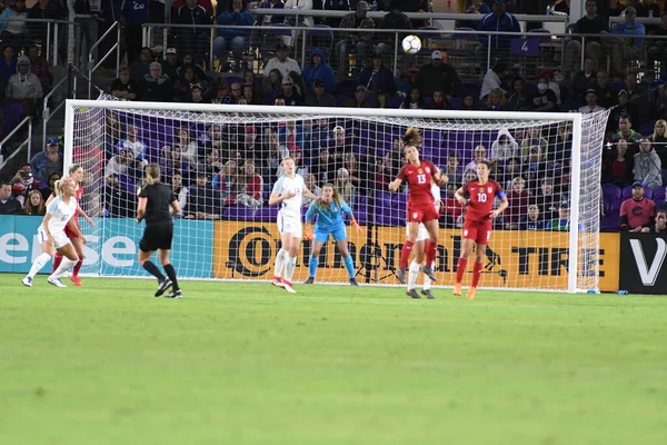 Les États Unis Reprennent Angleterre Lors Shebelives Cup Orlando City — Photo