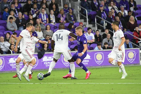 Orlando City Empfängt Real Salt Lake Exploria Stadium Samstag Den — Stockfoto