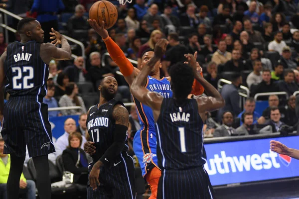 Orlando Magic Hostí Oklahomacity Thunder Amway Center Orlandu Floridě Ledna — Stock fotografie