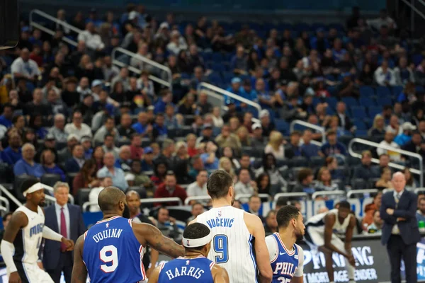 Orlando Magic Värd För Philadelphia 76Ers Amway Center Onsdagen Den — Stockfoto