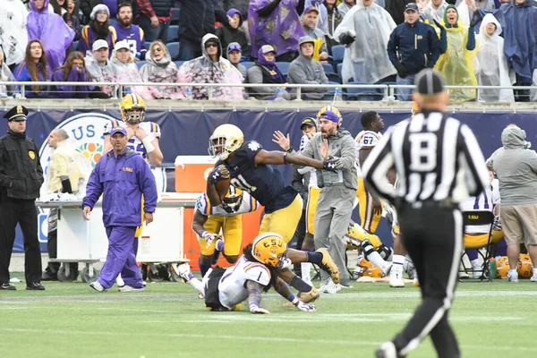 Notre Dame Twarz Lsu Podczas Citrus Bowl Camping World Stadium — Zdjęcie stockowe