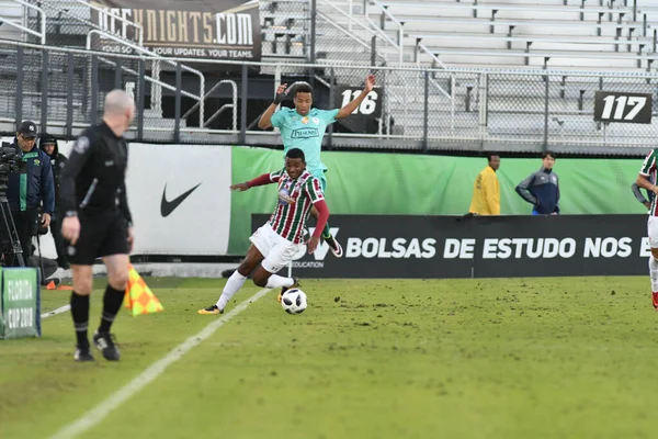 Fluminense Barcelona Durante Copa Florida Spectrum Stadium Enero 2018 Orlando — Foto de Stock