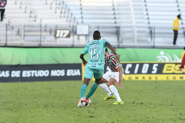 Fluminense Barcelona Během Floridského Poháru Stadionu Spectrum Ledna 2018 Orlandu — Stock fotografie