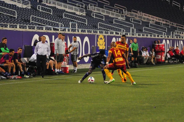 Orlando City SC, 29 Haziran 2016 'da Orlando Florida' daki Kamp Dünyası Stadyumu 'nda Fort Lauderdale Strikers' a ev sahipliği yaptı..
