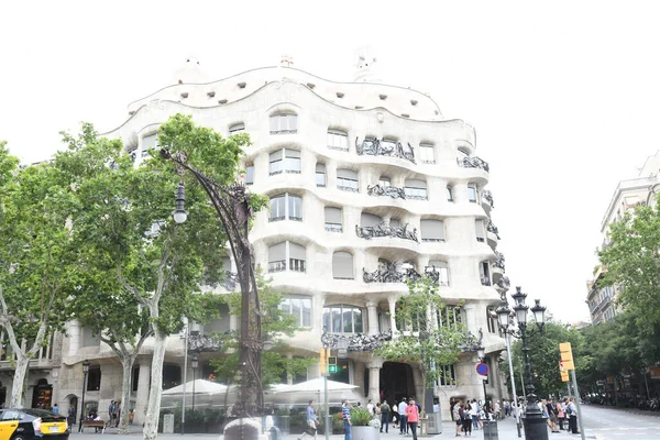 Vista Rua Com Fachadas Belos Edifícios Vista Urbana — Fotografia de Stock