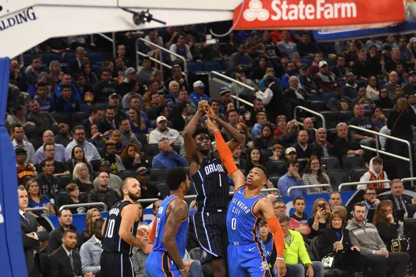 Орландо Мэджик Принимает Oklahomacity Thunder Amway Center Орландо Флорида Января — стоковое фото