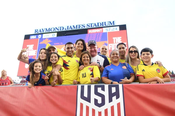 2018年10月11日在佛罗里达州坦帕的雷蒙德詹姆斯体育场 美国对哥伦比亚 — 图库照片
