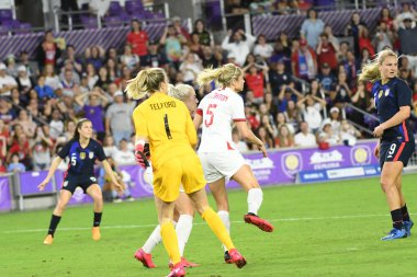 5 Mart 2020 'de Orlando Florida' daki Exploria Stadyumu 'nda düzenlenen 2020 SheBelieves Kupası' nda ABD - İngiltere Karşılaşması 