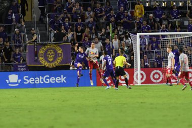 Orlando City 21 Temmuz 2019 tarihinde Florida, Orlando 'da Exploria Stadyumu' nda New York Red Bulls 'a ev sahipliği yaptı..