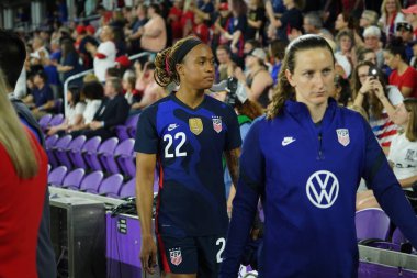 5 Mart 2020 'de Orlando Florida' daki Exploria Stadyumu 'nda düzenlenen 2020 SheBelieves Kupası' nda ABD - İngiltere Karşılaşması 