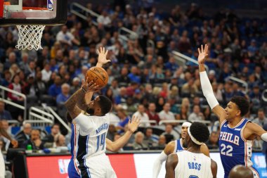 Orlando Magic, Philadelphia 76ers 'ı 13 Kasım 2019 Çarşamba günü Amway Center' da ağırlamaktadır. Fotoğraf: Marty Jean-Louis