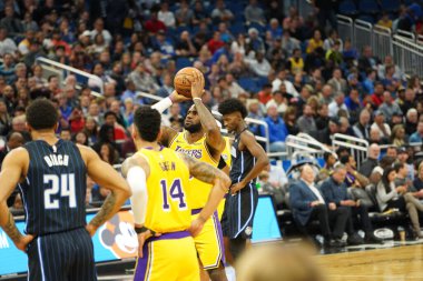 Orlando Magic 11 Aralık 2019 Çarşamba günü Orlando Forida 'daki Amway Center' da Los Angeles Lakers 'a ev sahipliği yaptı. Fotoğraf: Marty Jean-Louis