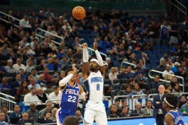 Orlando Magic, Philadelphia 76ers 'ı 13 Kasım 2019 Çarşamba günü Amway Center' da ağırlamaktadır. Fotoğraf: Marty Jean-Louis
