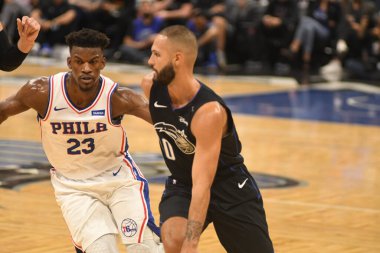 Orlando Magic, Philadelphia 76ers 'ı 25 Mart 2019' da Orlando Florida 'daki Amway Arena' da ağırlıyor..