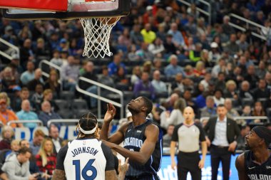 Orlando Magic 28 Şubat 2020 tarihinde Orlando Florida 'da Amway Center' da Minnesota Timberwolves 'a ev sahipliği yapar..  