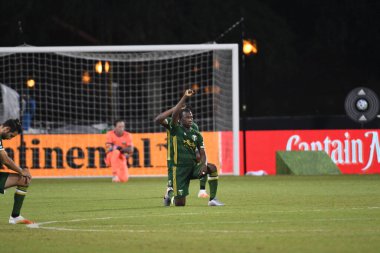 Los Angeles Galaksisi, 14 Temmuz 2020 'de Orlando Florida ABD' deki ESPN Vahşi Spor Dünyası 'nda düzenlenen MLS Sırt Turnuvası sırasında Portland Timbers ile karşı karşıya geldi. 