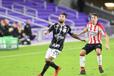Korintliler, 10 Ocak 2018 'de Orlando City Stadyumu' nda düzenlenen Florida Kupası 'nda PSV Eindhoven' a karşı..  