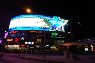 Gece Las Vegas Nevada 'nın manzarası