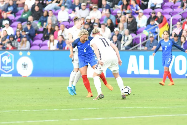 Francia Compete Contro Germania Durante Shebelives Cup All Orlando City — Foto Stock