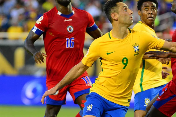 Brazil Face Haiti Copa America Centenario Orlando Florida Camping World — Stock Photo, Image