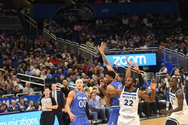 Orlando Magic Värd För Minnesota Timberwolves Amway Arena Den Februari — Stockfoto