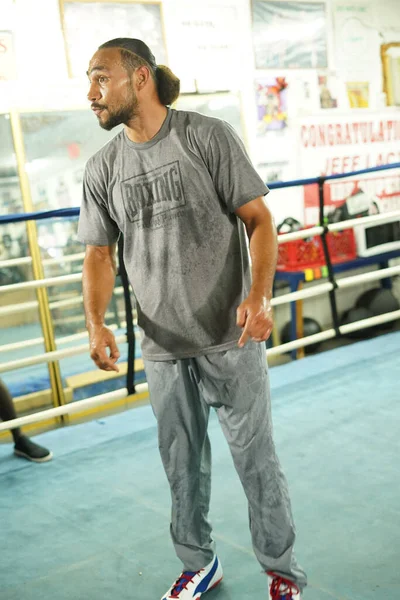 Boxer Keith One Time Thurman Durante Evento Stampa Presso Sua — Foto Stock