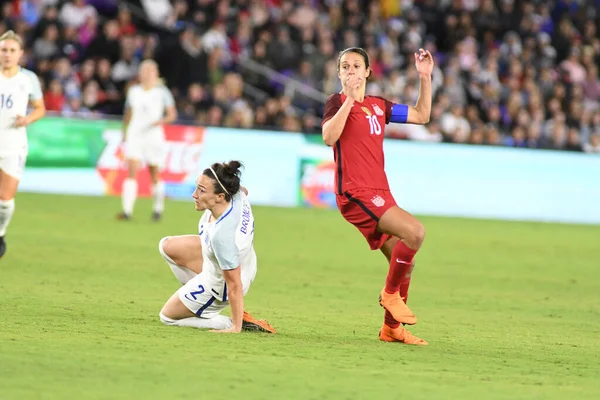 Les États Unis Reprennent Angleterre Lors Shebelives Cup Orlando City — Photo