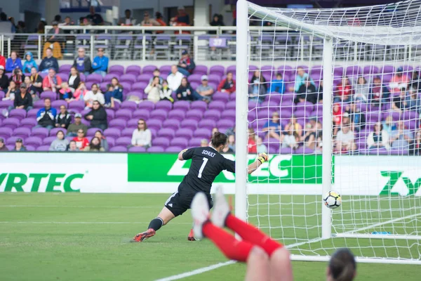 Сша Змагаються Авангарди Англії Під Час Кубку Shebelives Orlando City — стокове фото