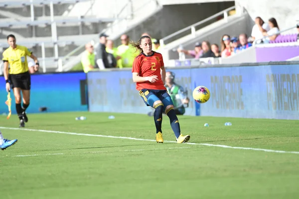 España Japón Durante Copa Shebelieves 2020 Estadio Exploria Orlando Florida — Foto de Stock