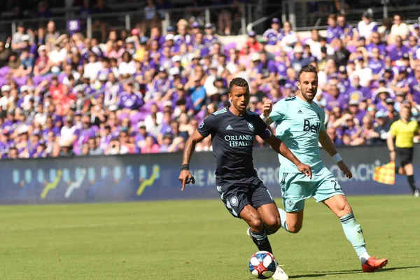 Orlando City Hosts Vancouver Whitecaps Orlando City Stadium Saturday April — Stock Photo, Image