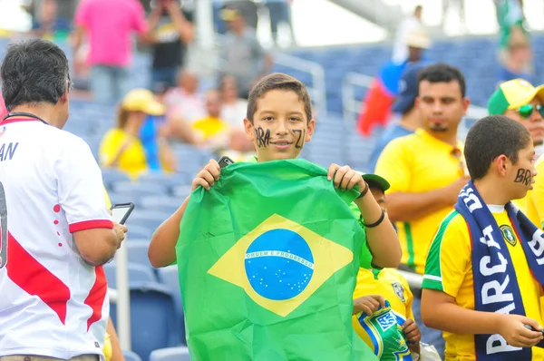 Brazil Face Haiti Copa America Centenario Orlando Florida Camping World — Stock Photo, Image