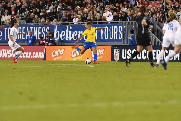 Finał Shebelieves Cup Usa Brazylia Raymond James Stadium Tampa Florida — Zdjęcie stockowe