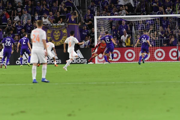 Orlando City Gospodarz Atlanta United Exploria Stadium Dniu Sierpnia 2018 — Zdjęcie stockowe