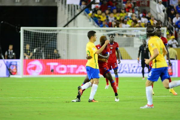 Brasil Enfrenta Haiti Durante Centenário Copa América Orlando Florida Camping — Fotografia de Stock