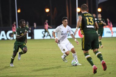 Los Angeles Galaksisi, 14 Temmuz 2020 'de Orlando Florida ABD' deki ESPN Vahşi Spor Dünyası 'nda düzenlenen MLS Sırt Turnuvası sırasında Portland Timbers ile karşı karşıya geldi..