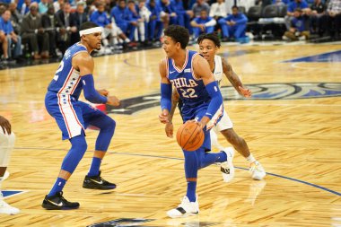 Orlando Magic 13 Ekim 2019 'da Florida, Orlando' daki Amway Center 'da Philadelphia 76ers' a ev sahipliği yaptı..  