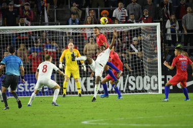 Amerikan Futbol Takımı 15 Kasım 2019 Cuma günü Orlando Florida 'daki Exploria Stadyumu' nda oynanan Concacaf Uluslar Ligi karşılaşmasında Kanada 'ya ev sahipliği yapmaktadır.