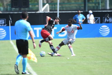 Toronto FC, 13 Temmuz 2020 tarihinde Orlando Florida 'daki ESPN Wild World of Sports' ta düzenlenen MLS Back Tournament sırasında D.C. United ile karşılaştı. Fotoğraf: Marty Jean-Louis