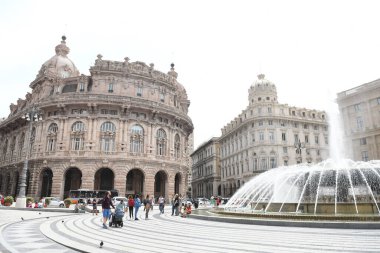 İtalya, Cenova 'da güzel bir çeşme. 