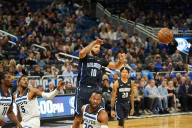 Orlando Magic 28 Şubat 2020 tarihinde Orlando Florida 'da Amway Center' da Minnesota Timberwolves 'a ev sahipliği yapar..  