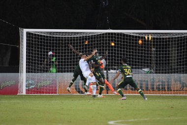 Los Angeles Galaksisi, 14 Temmuz 2020 'de Orlando Florida ABD' deki ESPN Vahşi Spor Dünyası 'nda düzenlenen MLS Sırt Turnuvası sırasında Portland Timbers ile karşı karşıya geldi.