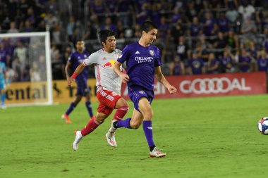 Orlando City 21 Temmuz 2019 tarihinde Florida, Orlando 'da Exploria Stadyumu' nda New York Red Bulls 'a ev sahipliği yaptı..