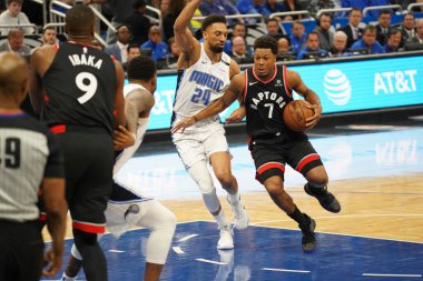 Orlando Magic 21 Nisan 2019 tarihinde Orlando Florida 'daki Amway Arena' da düzenlenen NBA Playoff 1 'de Toronto Rapçileri' ne ev sahipliği yapıyor..